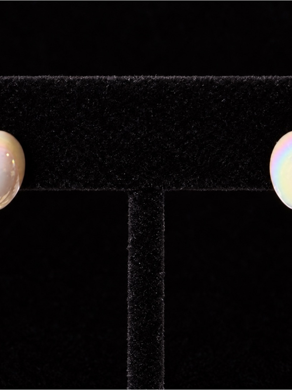Iridescent Pearl Apple Stud Earrings